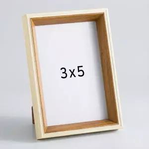 WL 3x5 탁상용 사진 액자 아이보리 브라운