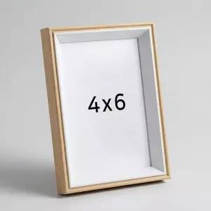 WL 4x6 탁상용 사진 액자 내추럴 화이트