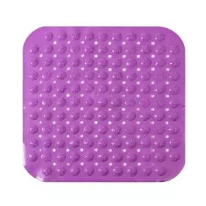 타일흡착 미끄럼방지 욕실매트 47x47cm 퍼플 주방매트 싱크대매트