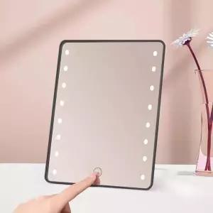 [RIZPICK]PL 일상밀착 LED 조명거울 3단 밝기 LED 조명거울(블랙) No20