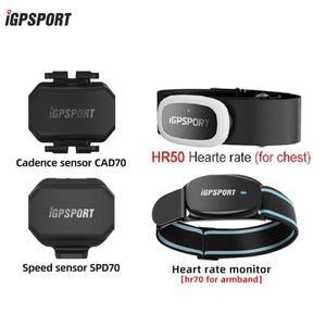 IGPSPORT CAD70 SPD70 속도 센서 듀얼 모드 지원 자전거 케이던스 HR50 심박수 모니터 가민 컴퓨터 등용
