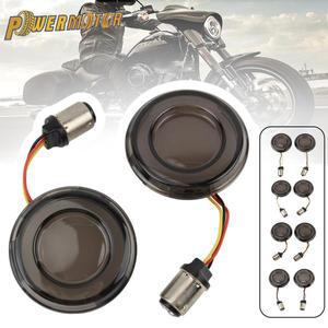 오토바이 LED 회전 신호 총알  1156 Harley Dyna Touring Street Glide Road King Rider FXLRST 용 브레이