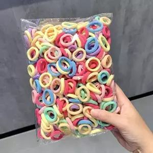 핑크계열 머리끈 500개 대용량 헤어고무줄-WFOOGRT