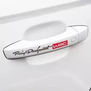 자동차 WRC 문짝 핸들 볼 스티커 랠리 레이싱 스트라이프 데칼 비닐 튜닝 외부 액세서리 장식 4 개