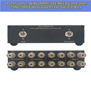 HIFI 2 IN OUT SOLUPEAK P3 용 스피커 선택기 스위치 스위처 분배기 결합기 상자 쌍에 대한  웨이 앰프