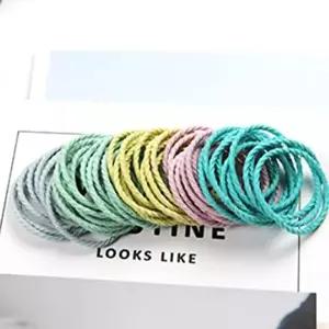 파스텔 머리끈 50P 대용량 헤어고무줄-WFOOH7F
