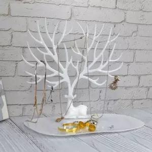 화이트 액세서리 트레이 반지 진열대 주얼리 거치대-WFOOGSN