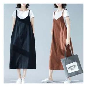 [매장정품] 기타브랜드 깔끔 베이직 점프수트 멜빵치마 데일리 네츄럴핏 2색 2190791