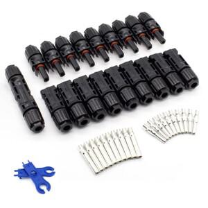 600/400/200/100/40/20/10Pcs 태양광 커넥터 PV 플매트 카펫 러그 1000V 30A 패널 키트 PV/MC 케이블에 사