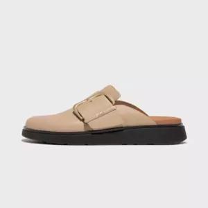 fitflop 젠-FF 맥시 버클 뮬 클로그 슬리퍼 Latte Beige