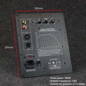 110/220V HIFI 모노 350W 헤비 서브우퍼 디지털 액티브 파워 앰프 보드 순수 베이스 전문 홈 오디오 시스템