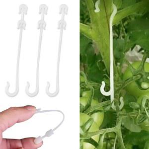 50PCS 모양의 체리 토마토 귀고리 정원 클립 식물 격자 야채 덩굴 버클 포도