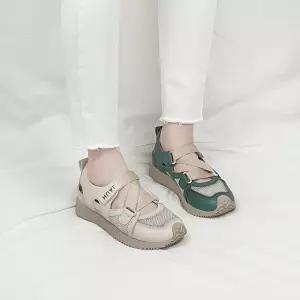 디아슈즈 포그 소가죽 메쉬 벨크로 스트랩 키높이 여름 스니커즈 4cm