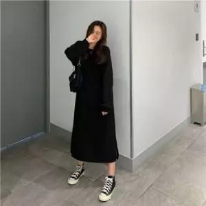 휴가룩 루즈핏 니트 꾸안꾸 데일리룩 원피스룩