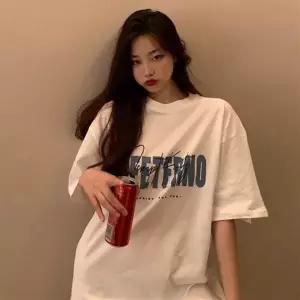 여성반팔티 프린팅 나시티 티셔츠 박스핏 반팔 USI-A200230
