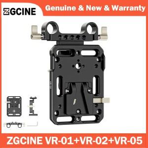 ZGCINE VR 키트 마운트 배터리 어댑터 15mm 로드 클램프 캐논 소니 DSLR 카메라용 조절 가능한 암