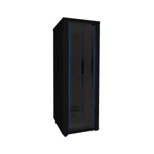 마하링크 ML-H1800B 37U H1800 D750 W600 슬림너트 강화유리 허브랙 통신랙 블랙