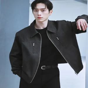드로우핏 페이드 다잉 코튼 블루종 자켓 CHARCOAL