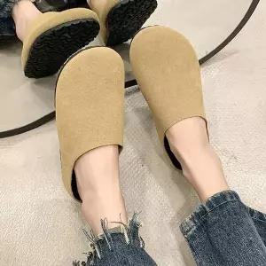 [하프클럽/]라운드토 니트 슬리퍼 여성 데일리룩 겨울 실내화