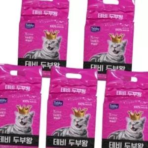테비 두부왕 가는입자7L 복숭아X5개1박스