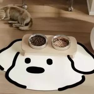 강아지 푹신한 규조토 식기 매트 1P 방석 논슬립 깔개