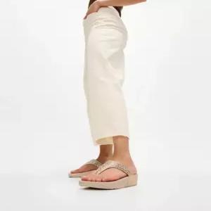 fitflop 여성 루루 크리스탈 믹스 메탈릭 토 포스트 샌들 - 플라티노 FT64K2T169