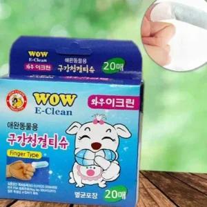 와우 이크린 구강 청결티슈 20매 애완용품