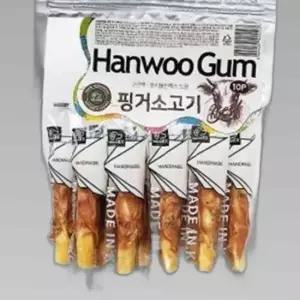 강아지간식 애견간식 수제간식 소고기 한우스틱껌 10P
