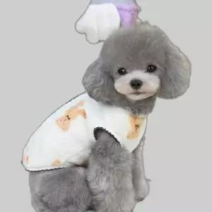 반려견 사계절 수면 폴리스 조끼 의류 스타일 코디