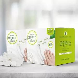 베지터블 코인 압축 티슈 300개 x 2