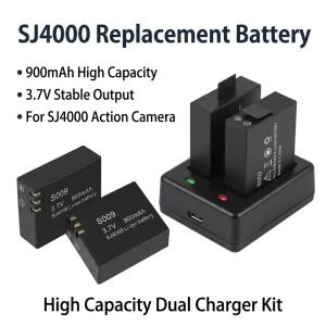 PURFIELD Eken H9 SJ4000 WiFi M10 스포츠 액션 카메라 배터리용 충전식 3.7V 900mAh 리튬 이온