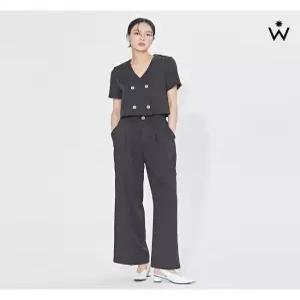 [위시드]더블 버튼 반팔 숏 자켓 슬랙스 셋업 (WIAAOP130)