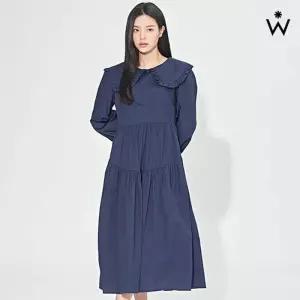 [위시드]카라넥 프릴 뒷지퍼 플레어 원피스 (WIAAOP014)