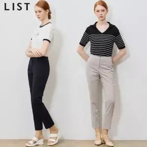 [리스트(LIST)] 미니멀 슬림 셋업 팬츠 (택가격: 128000원)