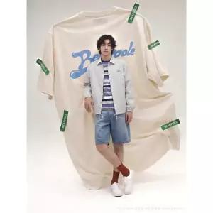 [매장정품] 빈폴 26SS PAPER PRESS X BEANPOLE 백프린트 코치 아우터 - 스 블루(BC6364K06Q) BC6364K06Q