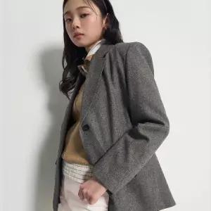 백화점 빈폴 레이디스 헤링본 울자켓 - 그레이BF6111C043