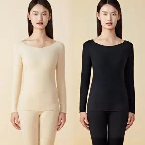 [로즈엘리]누디 심리스 소프트 피치기모 내복 상하세트