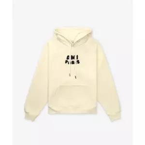 [아미] 파리 로고패치 후드 - 화이트 크림 USW275747136 157552733