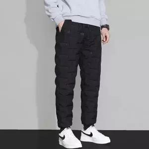 [하프클럽/셀럽하우스]패딩바지 남자 조거팬츠 보온 작업복 따뜻한 일자팬츠 방한바지 바람막이 겨울