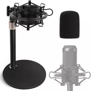 오디오 테크니카 마이크 스탠드 쇼크 마운트 폼 윈드스크린 포함 팝 필터 AT2020 AT2020USB ATR2500 콘덴서