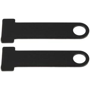 쿠잉테크 2 PCS 모터사이클 헬멧 잠금 D 링, 블랙 스테인리스 스틸 퀵 릴리스 버클 키트, 개조 액세서리(B)