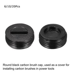 6/10/20Pcs 검정색 플라스틱 나사 카본 브러쉬 홀더 캡 케이스 직경 10mm/12mm/13mm/14mm/15mm/16mm/18mm/2
