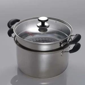 키친아트 3중 바닥 아티스트 2단 찜냄비 24cm 찜냄비 찜솥