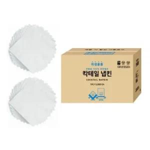 식당 호텔용 칵테일냅킨 업소용 흰색 5000매