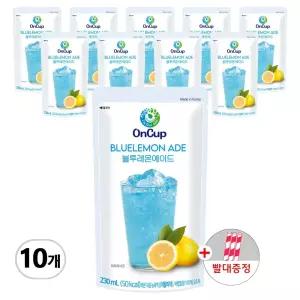 온컵 블루레몬 에이드 230ml 10개 편의점 파우치 음료 에이드 저칼로리