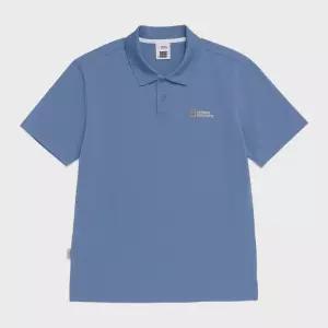 [매장정품] 내셔널지오그래픽 N262UPL020 카리디 피케 반팔 카라 티셔츠 MIDDLE BLUE 3830343