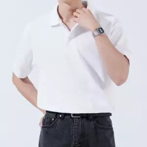 [탑보이][탑보이] 빅사이즈 무지 PK 반팔 카라 티셔츠 (TS016)