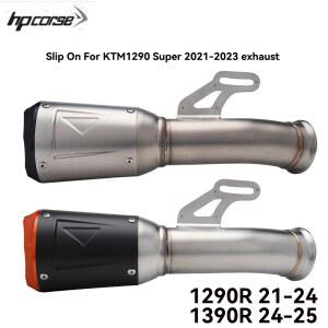 KTM 1290 슈퍼 듀크 머플러 시스템 배기 헤더 링크 미드 파이프 배기 시스템용 슬립온