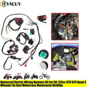 오토바이 ATV 쿼드 핏 바이크 버기 고카트 50cc 70cc 90cc 110cc 125cc용 완전 전기 배선 하네스 CD 스테이터 키트