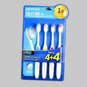 페리오 어드밴스 탄력모 칫솔 4+4